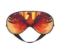 Phoenix Print Silk Like Sleep Eye Mask Comfortable Blindfold Adjustable Soft Eye mask for Sleep