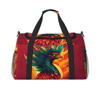 Phoenix Print Travel Foldable Waterproof Lightweight Carry On Luggage Bag with Shoulder Strap