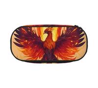 Phoenix Print Unisex Pencil Case Pouch - Compact Design for Pencils, Small Items - Double-Headed Zipper