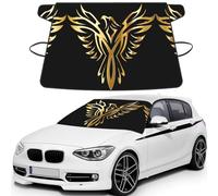 Phoenix Printed Car Windshield Cover for Ice and Snow, Waterproof Windshield Snow Cover Universal Fit for Cars, Sedans, SUVs, Snow & Sun Protection