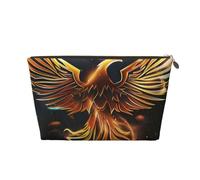 Phoenix Printed Travel Cosmetic Bags with Gold Zipper Makeup Organizer Cosmetic Case Toiletry Bag for Women Mom Girls