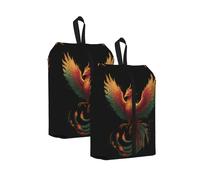 Phoenix Printed Travel Shoe Storage Bag Waterproof Jacquard Fabric is Lightweight, with Strong Handle and Central Zipper.