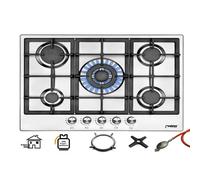 Phönix PS-901T Built-in Gas Hob Stainless Steel, 5 Burner Gas Stove Fr