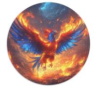 Phoenix Puzzle 1000 Piece Jigsaw Round Jigsaws Adults Kids Puzzles Creative Games Home Adult Decoration Educational Games Inspirational 1000pcs (67.5x67.5cm)