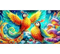 phoenix Puzzle Game 1000 Piece Recycled Paper Impossible Hard Difficult Challenging for The Whole for Women, Gifts for Men 38x52cm/1000pcs