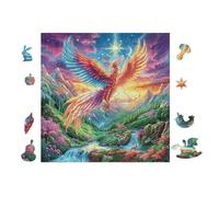 Phoenix Rainbow Wings 100 Pcs Jigsaw Puzzles Puzzles for Adults Teens Fun Family Game Team Building Stress Reducing Autumn Gift Durable Recycled Material 28x28cm