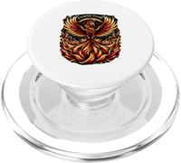 Phoenix Rebirth Flame Art, Mythic Firebird Rising From Ashes PopSockets PopGrip for MagSafe