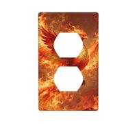 Phoenix Rebirth Unbreakable Polycarbonate Switch Plate-1 Gang Screwless Wall Plate for Home Office