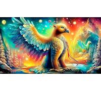 phoenix Recycled Paper Jigsaw Puzzle 1000 Pieces Great Gift Idea Educational Games for The Whole for Women, Gifts for Men 38x26cm/1000pcs