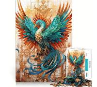 Phoenix Resurrected 1000 Piece Jigsaw Puzzles for Teenagers Memory Boost Home Leisure Image Assembly Lovely Gift (38x52cm)