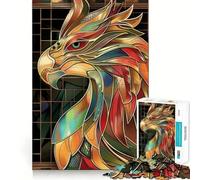 Phoenix Retro Gold Glass 1000 Piece Jigsaw Puzzles for Adults Teenagers Wise Think Toy Stress Relief Clear Cut (50x75cm)