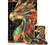 Phoenix Retro Gold Glass 1000 Piece Jigsaw Puzzles for Adults Teenagers Wise Think Toy Stress Relief Clear Cut (50x75cm)