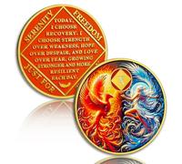 Phoenix Rising 10 Year Sobriety Coin, Addiction Recovery AA NA Chips