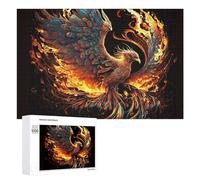 Phoenix Rising A Fiery Fantasy Artwork Puzzle for Adults, 1000 PCS, Illustrated Jigsaw Edition, A Detailed Puzzle Experience for Adult Hobbyists