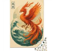 Phoenix Rising Above The Waves 1000-Piece Jigsaw Puzzle for Adults, 70x50cm/1000pcs, Screen-Free Activity, Focused Puzzle Time And Time at Home