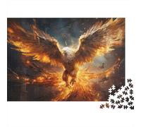Phoenix Rising Art Print-3 1000-Piece Puzzle for Adults, 70x50cm/1000pcs; White Cardboard for Simple Sorting; Shared Family Time Around The Table