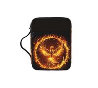 Phoenix Rising Bible Cover for Women Men Fire Carrying Book Case Church Bag Bible Protective with Handle and Zippered Pocket