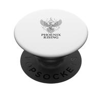 Phoenix Rising Cosmic Geometric Line Art PopSockets Adhesive PopGrip