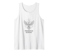 Phoenix Rising Cosmic Geometric Line Art Tank Top