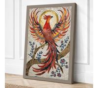 Phoenix Rising Eclectic Canvas Wall Art Print 30x20 Inch