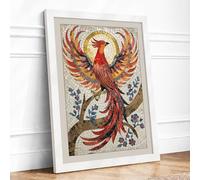 Phoenix Rising Eclectic Framed Wall Art Print A3 (42×29.7cm) White, Wall Decor for Living Room, Bedroom, Office & Home, Ready to Hang, Art Gift