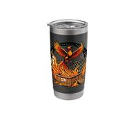 Phoenix Rising Form The Dumpster Fire Humor Stainless Steel Insulated Tumbler