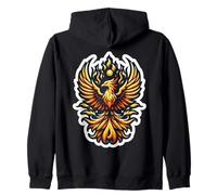 Phoenix Rising From Ashes Fire Bird Overcoming Hardship Zip Hoodie