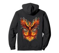 Phoenix Rising From Ashes Resurrection DESIGN ON THE BACK Pullover Hoodie