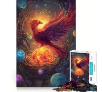 Phoenix Rising from Cosmic Nest 1000 Piece Jigsaws for Teenagers Puzzle Mental Toy Peaceful Time Premium Cut Artistic Gift (38x52cm)
