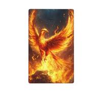 Phoenix Rising from Flames Gold-Ash Single Toggle Blank Wall Plate Light Switch Cover Decorative 1 Gang for Kitchen Room Bathroom Size 11.4x7cm