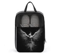 Phoenix Rising from The Ashes Black and White Shoe Bag for Travel Daily Use Anti-dust Storage Carrier Golf Shoe Pouch