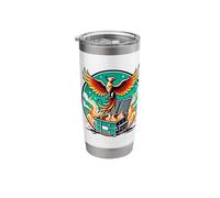 Phoenix Rising from The Dumpster Fire Humor Stainless Steel Insulated Tumbler