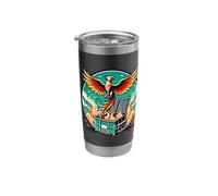 Phoenix Rising from The Dumpster Fire Humor Stainless Steel Insulated Tumbler