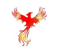 Phoenix Rising Iron on Screen Print Transfer for Fabrics