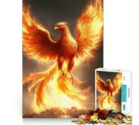 Phoenix Rising Jigsaw Puzzles 1000 Piece for Teenagers Enhance Recall Relax Time Exact Edge Creative Gift (38x26cm)