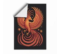 Phoenix Rising Maximalist Unframed Wall Art Print A3 (42×29.7cm), Wall Decor for Living Room, Bedroom, Office & Home, Art Gift