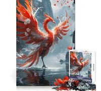 Phoenix Rising Misty Landscape 1000 Piece Jigsaws for Adults Puzzle Strengthen Memory Warm Time Clean Edge (38x52cm)