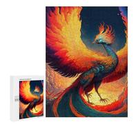 Phoenix Rising Mythical Firebird Artwork -3 Jigsaw Puzzle for Adults, 500 PCS - Home Décor Activity; for Shared Table Time