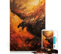 Phoenix Rising Oil Painting 1000 Pieces Jigsaw Puzzles for Adults Mind Puzzle Soft Relax Image Assembly Santa Wish Item (38x26cm)