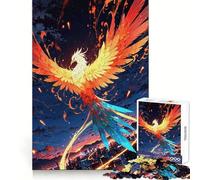 Phoenix Rising Over Cityscape 1000 Piece Jigsaw Puzzle for Adults Smart Reason Toy Home Enjoy Sharp Edge Santa Wish Item (38x26cm)