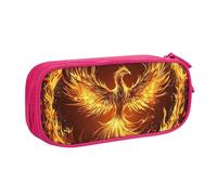 Phoenix Rising Pencil Case for Boys Girls Fire Large Pen Bag Desk Stationery Organizer Pencil Pouch for School Office Zippered Makeup Bag