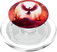 Phoenix Rising Reborn Moon Fire Phoenix Bird Rejuvenation PopSockets PopGrip for MagSafe