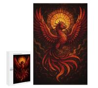 Phoenix Rising Stained Glass Art: Winter Activity Gift, 1000 PCS Jigsaw Puzzle for Adults - for A Rewarding Weekend Challenge