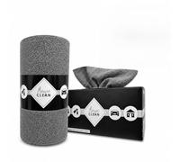 Phoenix Roll of Microfibre Cloth Box of 75 Reusable Microfibre Cloths - Magic Cleaning Cloths for Windows and Cars, Microfibre, Microfibre Cloth 30 x 30 cm, Thick and Absorbent Grey