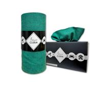 Phoenix Roll of Microfibre Cloth Box of 75 Reusable Microfibre Cloths - Magic Cleaning Cloths for Windows and Cars, Microfibre, Microfibre Cloth 30 x 30 cm, Thick and Absorbent Green