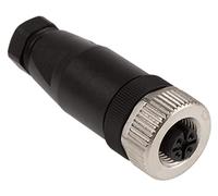 Phoenix SACC-M12FS-4CON-PG7-M M12 Black Stainless Steel Wire Connector - Wire Connectors (M12, Black, Stainless Steel, Nickel, Zinc, IP67, 4 A, IEC 61076-2-101 CUL)