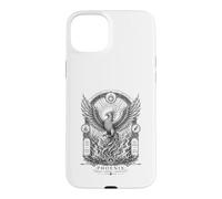 Phoenix Sacred Rebirth Mythical Bird Engraved Line Art Case for iPhone 15 Plus