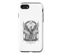 Phoenix Sacred Rebirth Mythical Bird Engraved Line Art Case for iPhone SE (2020) / 7/8