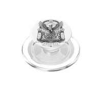 Phoenix Sacred Rebirth Mythical Bird Engraved Line Art PopSockets PopGrip for MagSafe