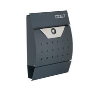 Phoenix Safe Company - MB0122KA Estilo Front Loading Letter Box - Key Lock, 2 Keys Supplied - Weatherproof - Graphite Grey Finish - Secure Lock Box - 3kg